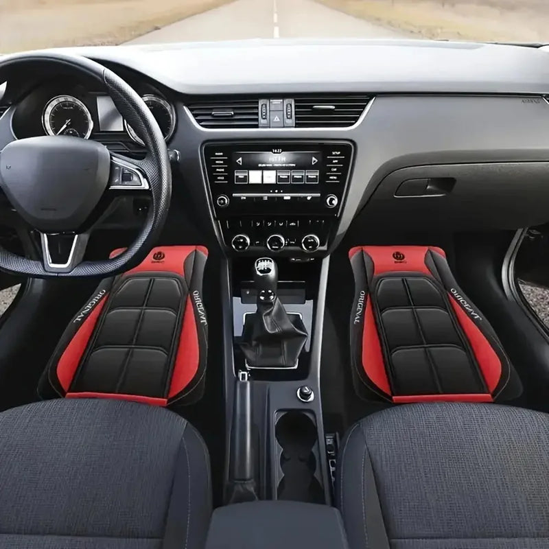 Tapetes de carro com padrão Y de 4 peças - absorventes, antiderrapantes