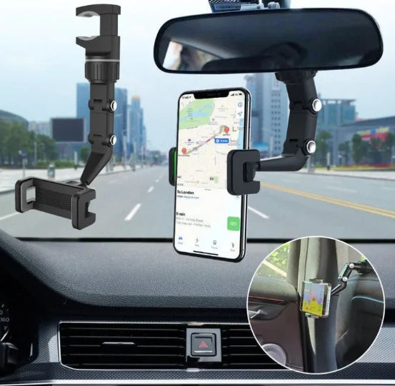 Suporte multifuncional para carro, espelho retrovisor celular