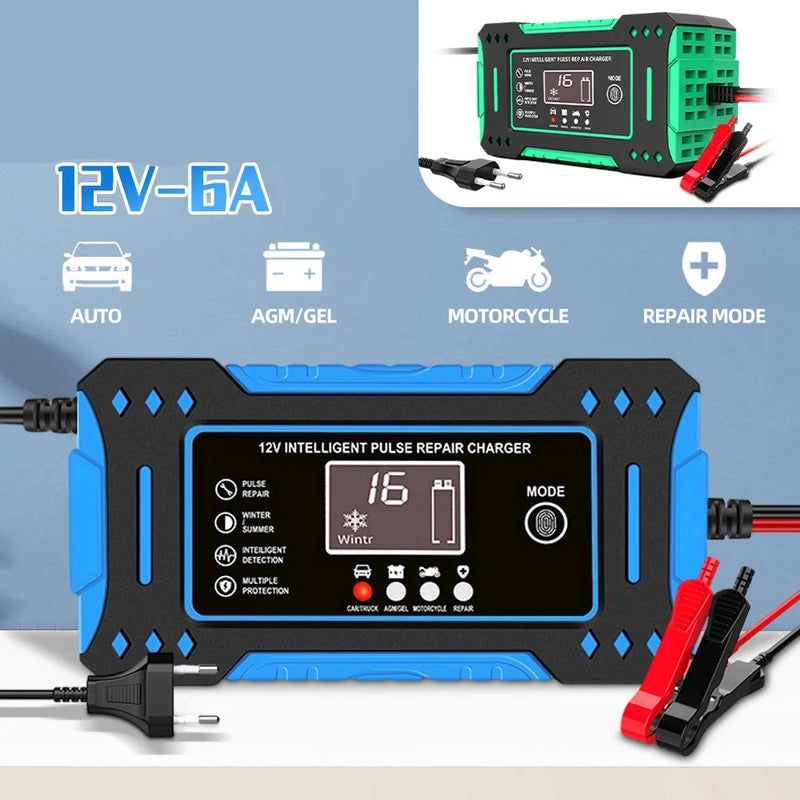 Carregador de Bateria Inteligente Automotiva 12V 6A