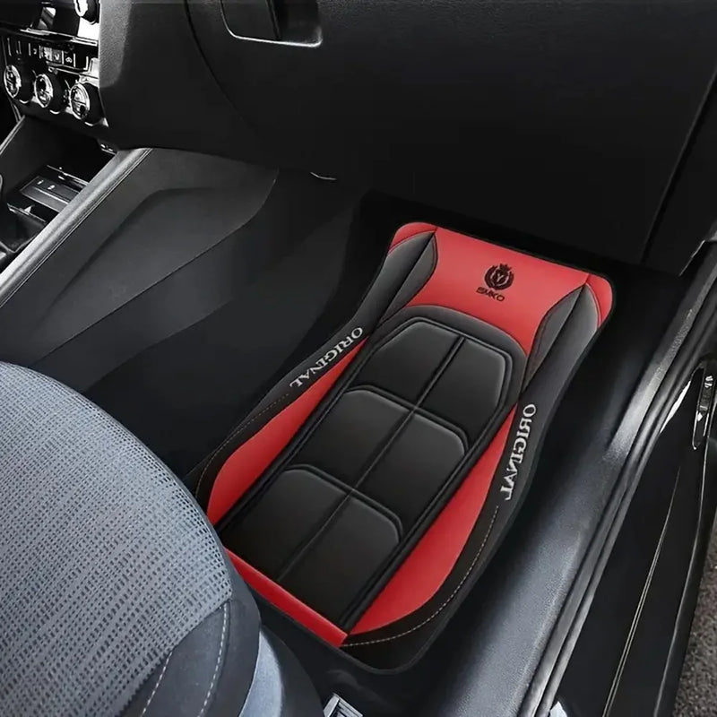 Tapetes de carro com padrão Y de 4 peças - absorventes, antiderrapantes