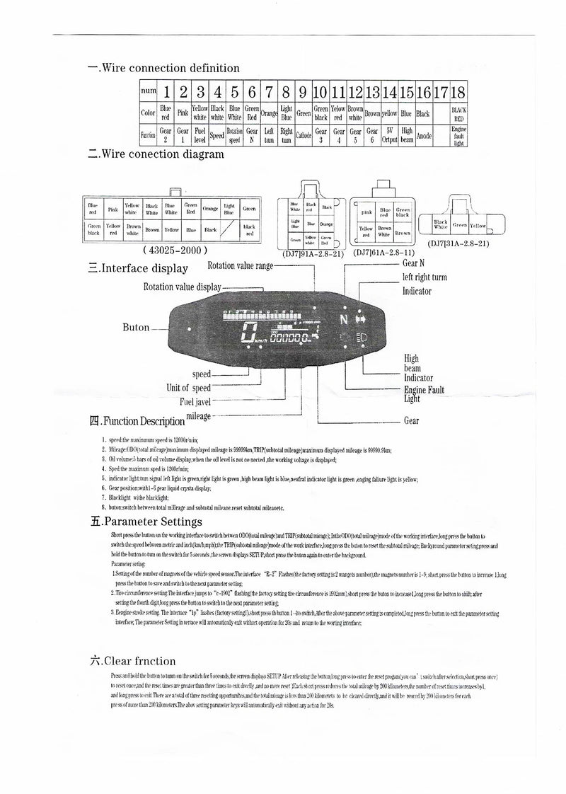 Velocimetro Painel de Instrumentos em Led Digital Universal