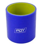 Mangueira de acoplamento de tubo de admissão de turbo intercooler de silicone reto azul e amarelo de 2" 51 mm