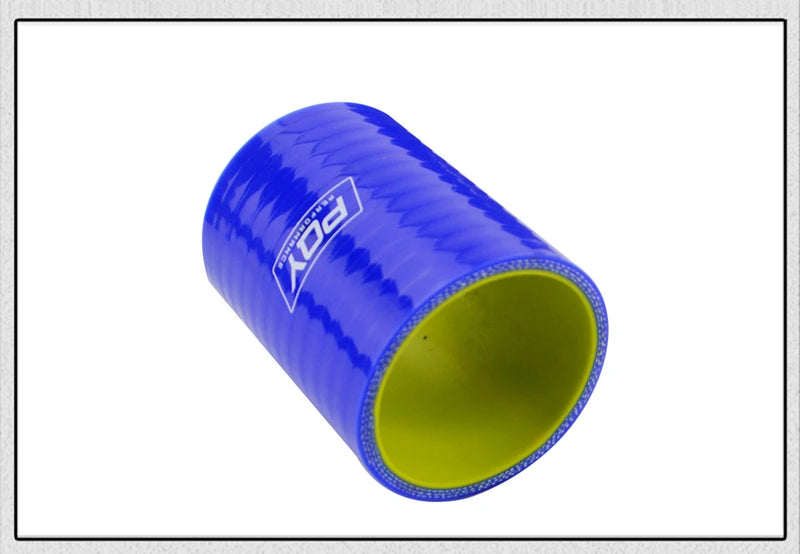 Mangueira de acoplamento de tubo de admissão de turbo intercooler de silicone reto azul e amarelo de 2" 51 mm