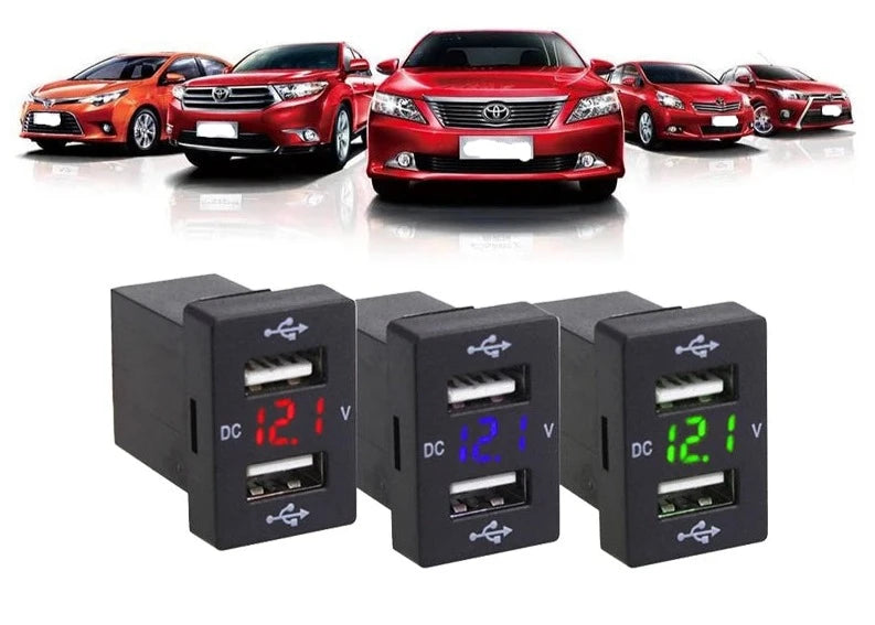 Carregador 12-24V USB LED universal. 2.1A