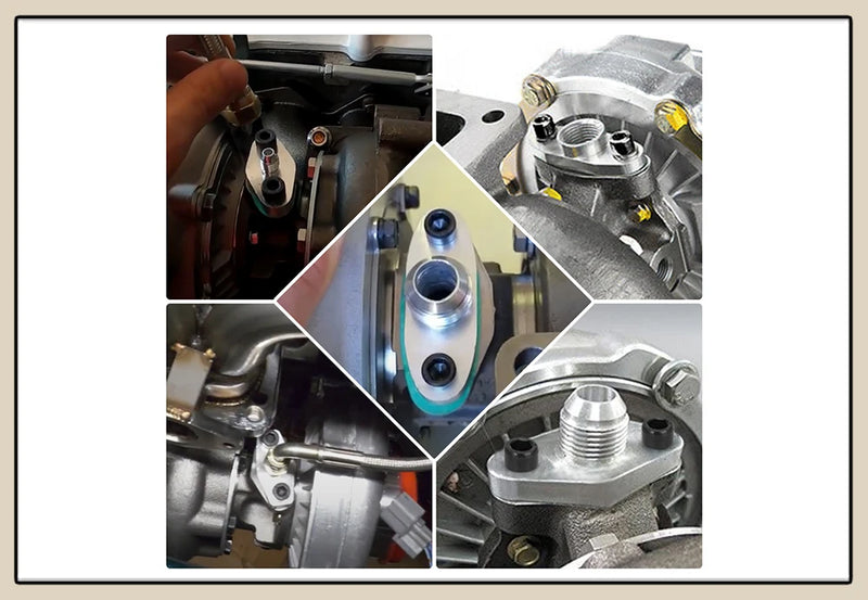Adaptador de Flange de Retorno/Drenagem de Óleo da Turbina