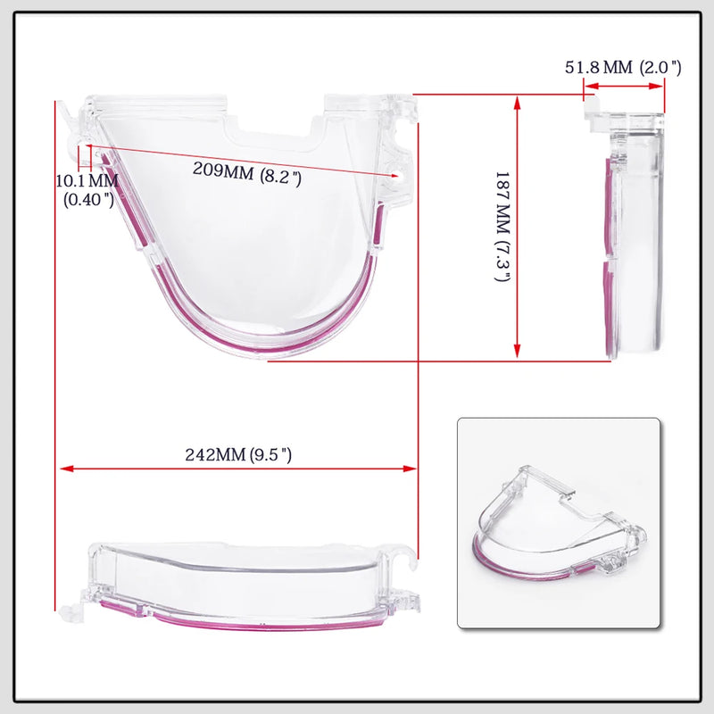 Tampa da correia dentada da engrenagem de came transparente Honda Civic 96-00