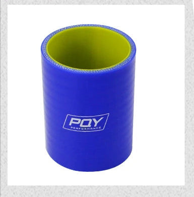Mangueira de acoplamento de tubo de admissão de turbo intercooler de silicone reto azul e amarelo de 2" 51 mm