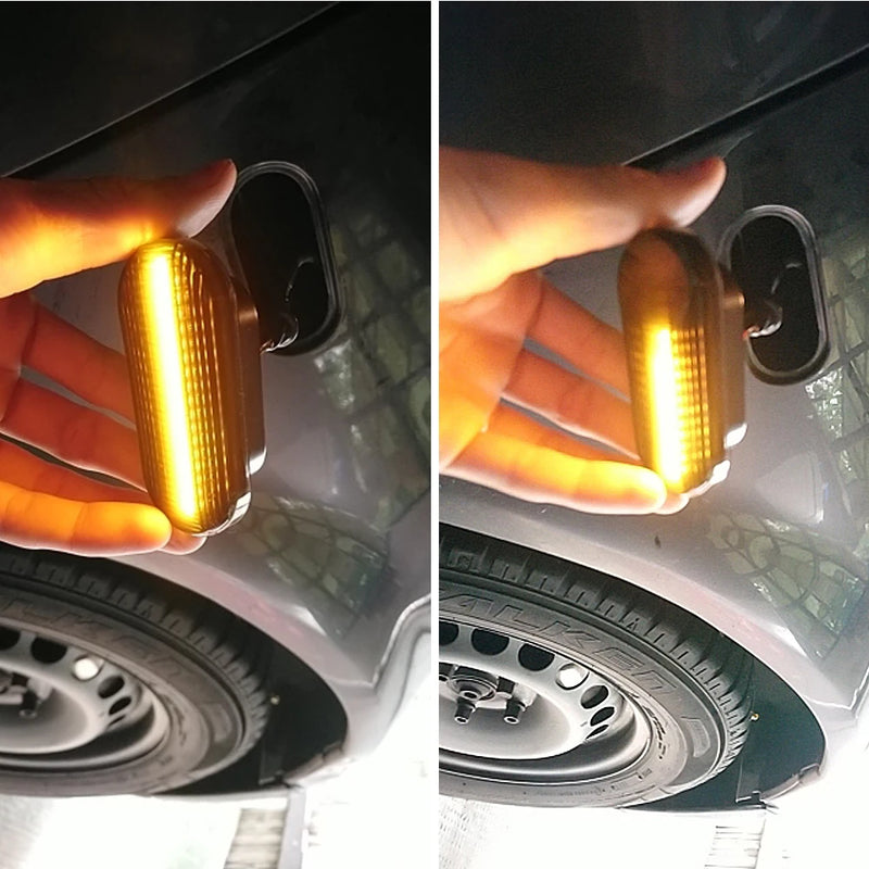 Lampadas Pisca de Led Laterais sequencial Bora Golf Passat Polo Ibiza 2 Peças Dinâmico