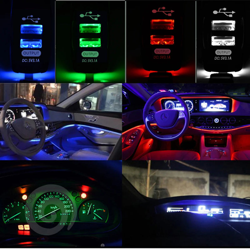 Tomada USB Carregador de Carro À Prova D'Água para Motocicleta, Barco, Marítimo, Caminhão e carro