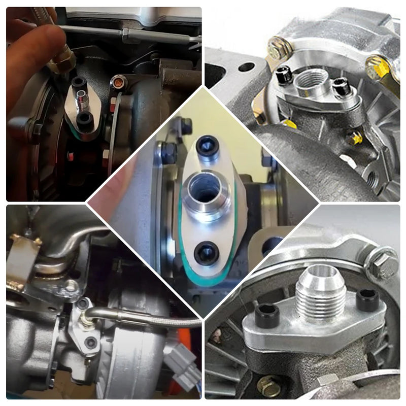 Adaptador de Flange de Retorno/Drenagem de Óleo da Turbina
