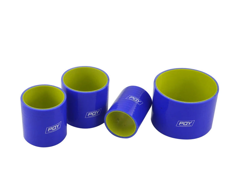 Mangueira de acoplamento de tubo de admissão de turbo intercooler de silicone reto azul e amarelo de 2" 51 mm