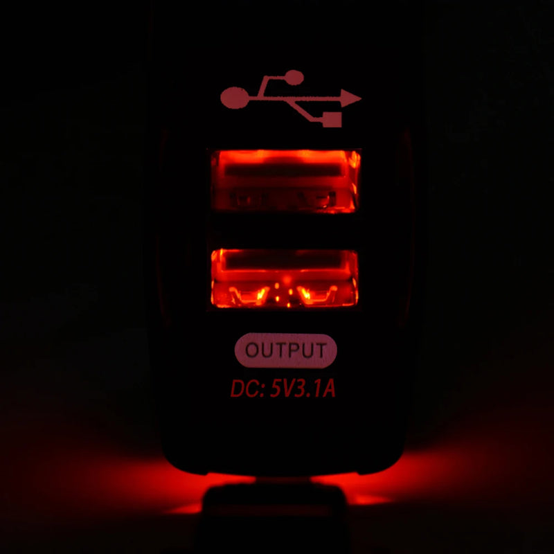 Tomada USB Carregador de Carro À Prova D'Água para Motocicleta, Barco, Marítimo, Caminhão e carro