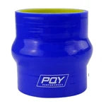 Mangueira de acoplamento de tubo de admissão de turbo intercooler de silicone reto azul e amarelo de 2" 51 mm