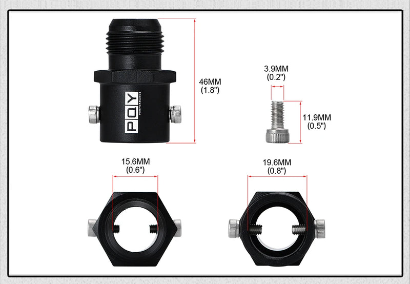 Adaptador de encaixe de Respiro 19 mm AN10