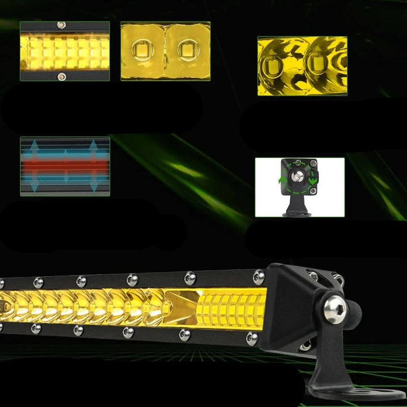 Farol Barra LED Farol 12V 24V super forte top.
