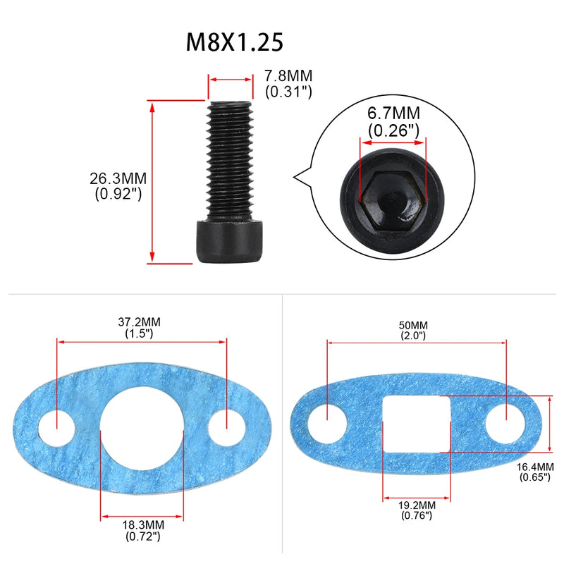Adaptador de Flange de Retorno/Drenagem de Óleo da Turbina