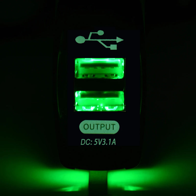 Tomada USB Carregador de Carro À Prova D'Água para Motocicleta, Barco, Marítimo, Caminhão e carro