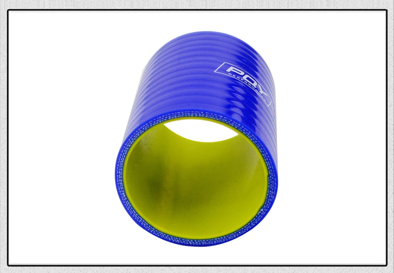 Mangueira de acoplamento de tubo de admissão de turbo intercooler de silicone reto azul e amarelo de 2" 51 mm