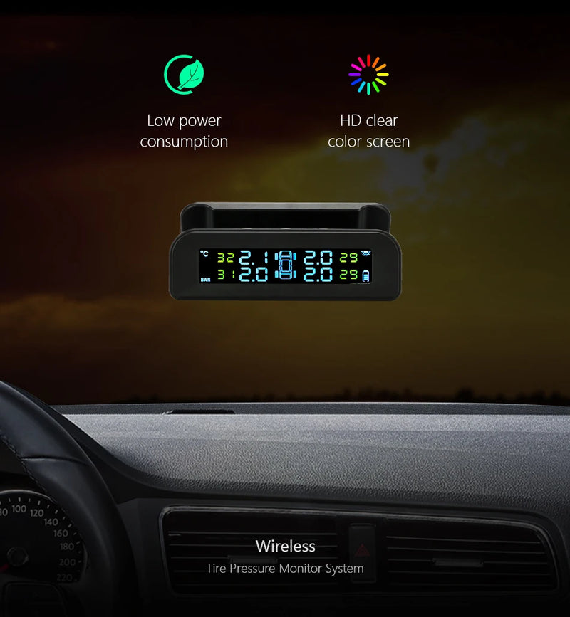 Sistema de Monitoramento de Pressão de Pneu de Carro Energia Solar