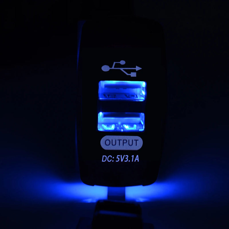 Tomada USB Carregador de Carro À Prova D'Água para Motocicleta, Barco, Marítimo, Caminhão e carro