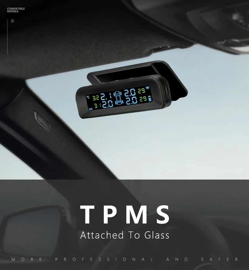 Sistema de Monitoramento de Pressão de Pneu de Carro Energia Solar