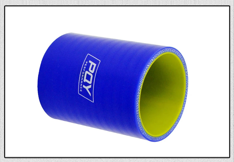 Mangueira de acoplamento de tubo de admissão de turbo intercooler de silicone reto azul e amarelo de 2" 51 mm