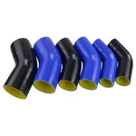 Mangueira de acoplamento de tubo de admissão de turbo intercooler de silicone reto azul e amarelo de 2" 51 mm