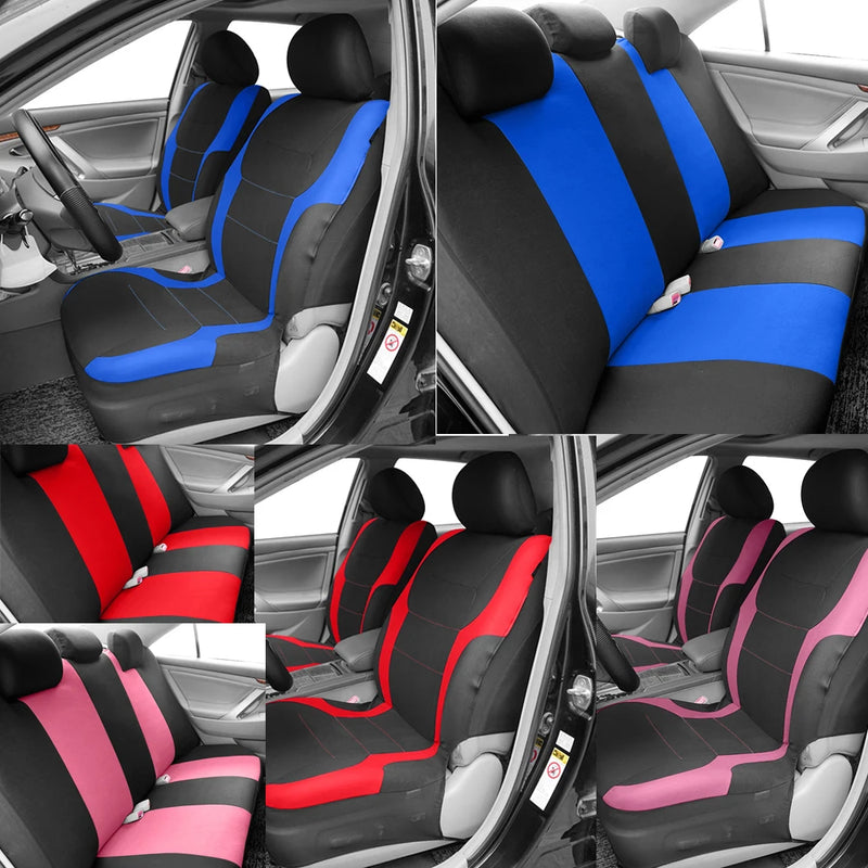 Capas de assento de carro de poliéster universal com design esportivo
