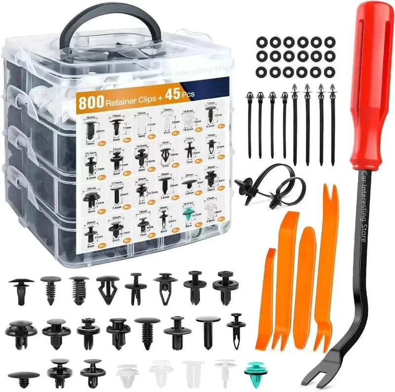 Kit de Clipes de Fixação de Carro Para-Lama Rebite Clipes de Plástico para arroceria