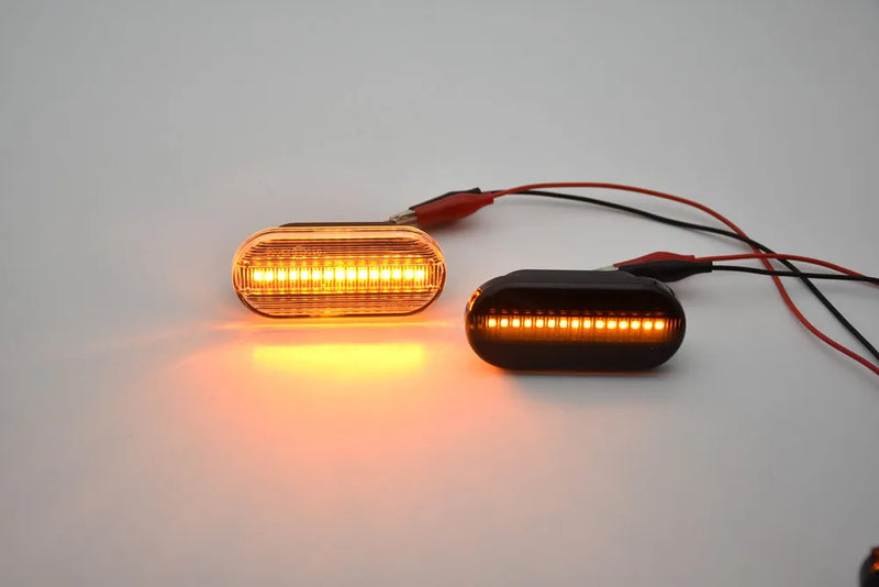 Lampadas Pisca de Led Laterais sequencial Bora Golf Passat Polo Ibiza 2 Peças Dinâmico