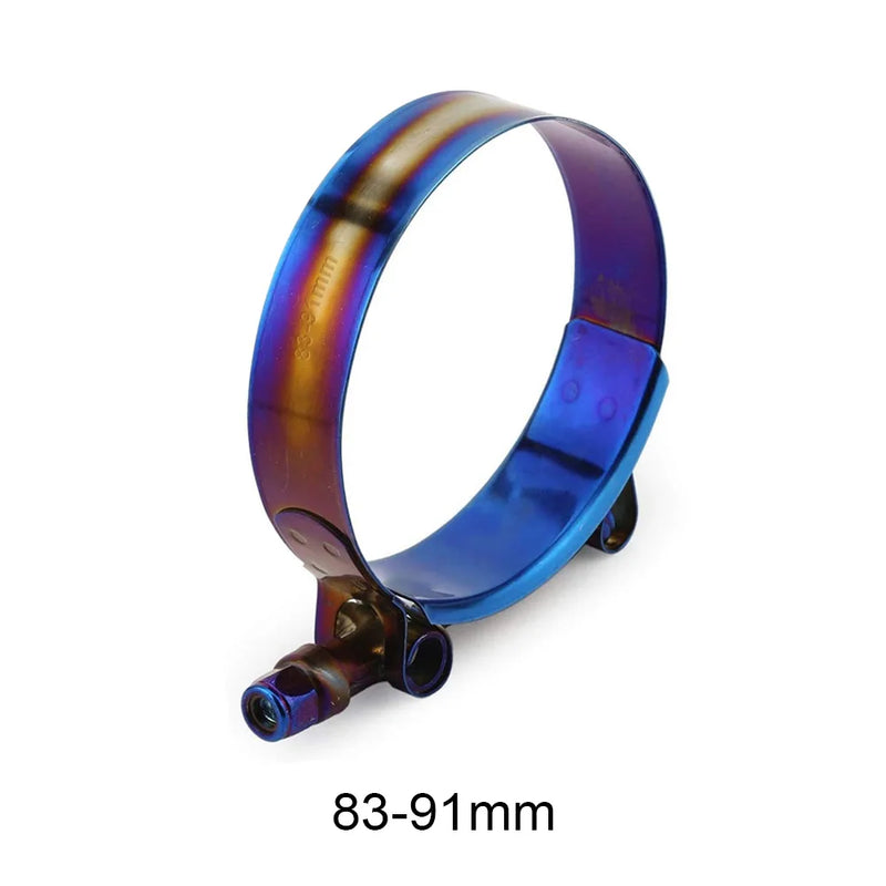 Braçadeira de mangueira universal Titânio Azul de 40 mm a 97 mm Aço inoxidável