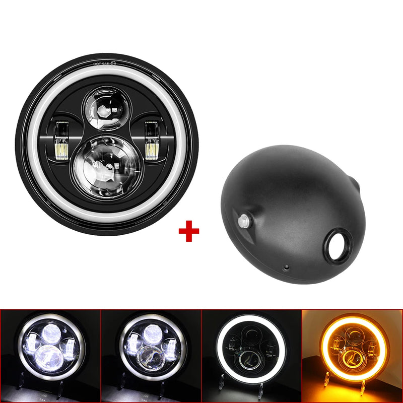 Farol universal Redondo em LED de 7 Polegadas