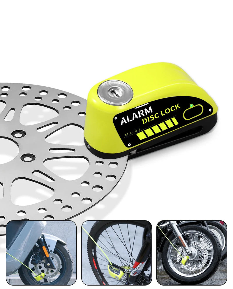 Trava de Disco a Prova D`água com Alarme Anti-Roubo de 110db