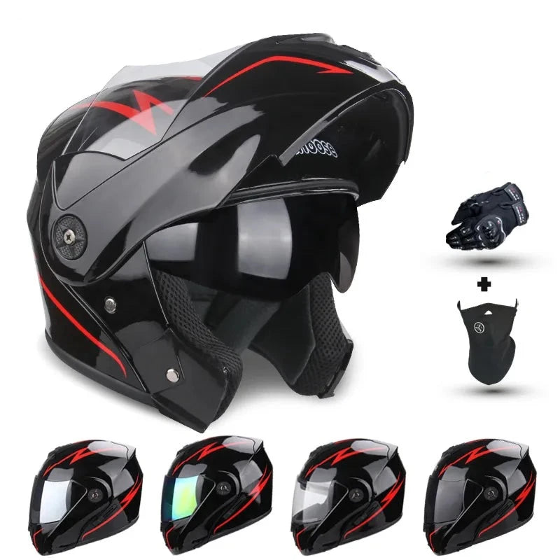 Capacete de motocicleta Lente dupla, Capacete de segurança Modular