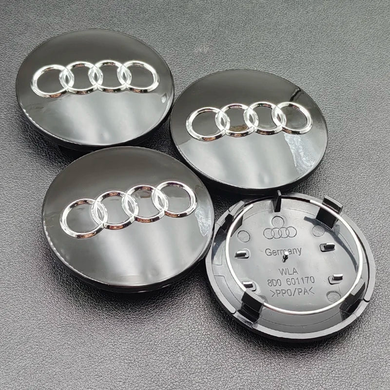 Tampas de Centro de Roda de Carro para Audi 4 Peças