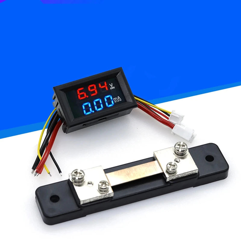 Mini Voltímetro Digital Amperímetro DC0-100V 50A 100A