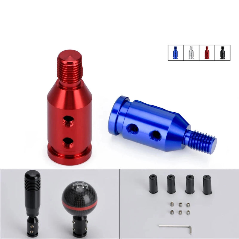 Adaptador de Manopla de Câmbio Universal de Alumínio M12x1,25mm /M10x1,5mm