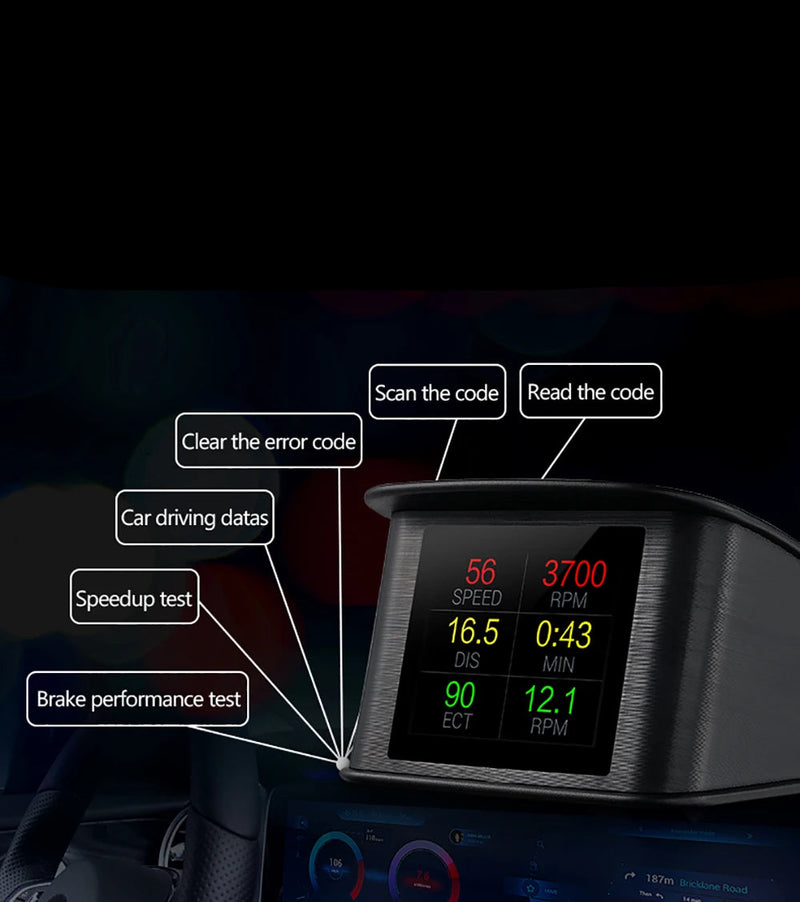 Velocimetro Painel Digital Computador de Bordo cm Alarme de Velocidade
