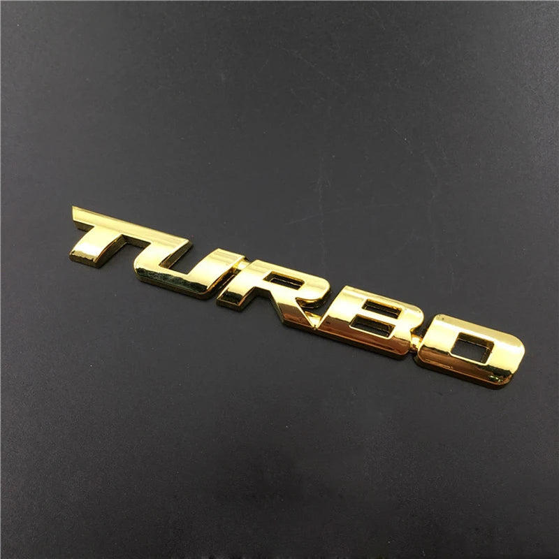 Emblema Adesivo  TURBO 3D Metal