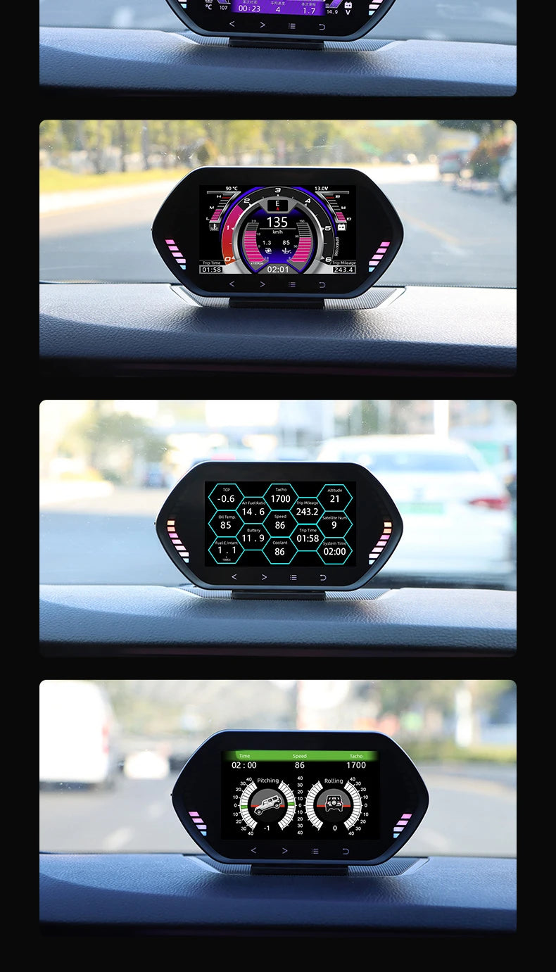 Velocímetro Painel Digital HUD OBD2 após 2008