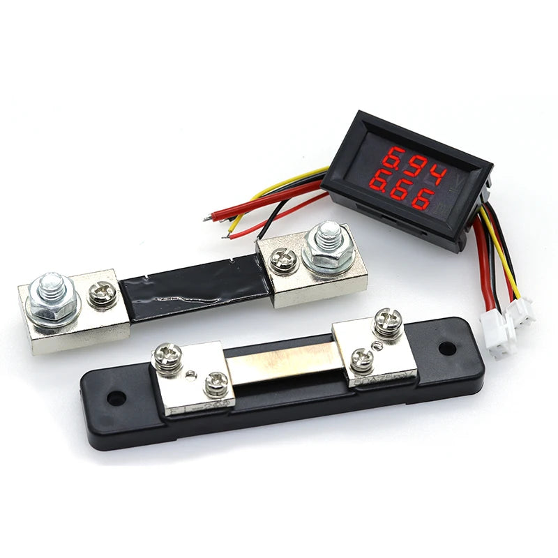 Mini Voltímetro Digital Amperímetro DC0-100V 50A 100A