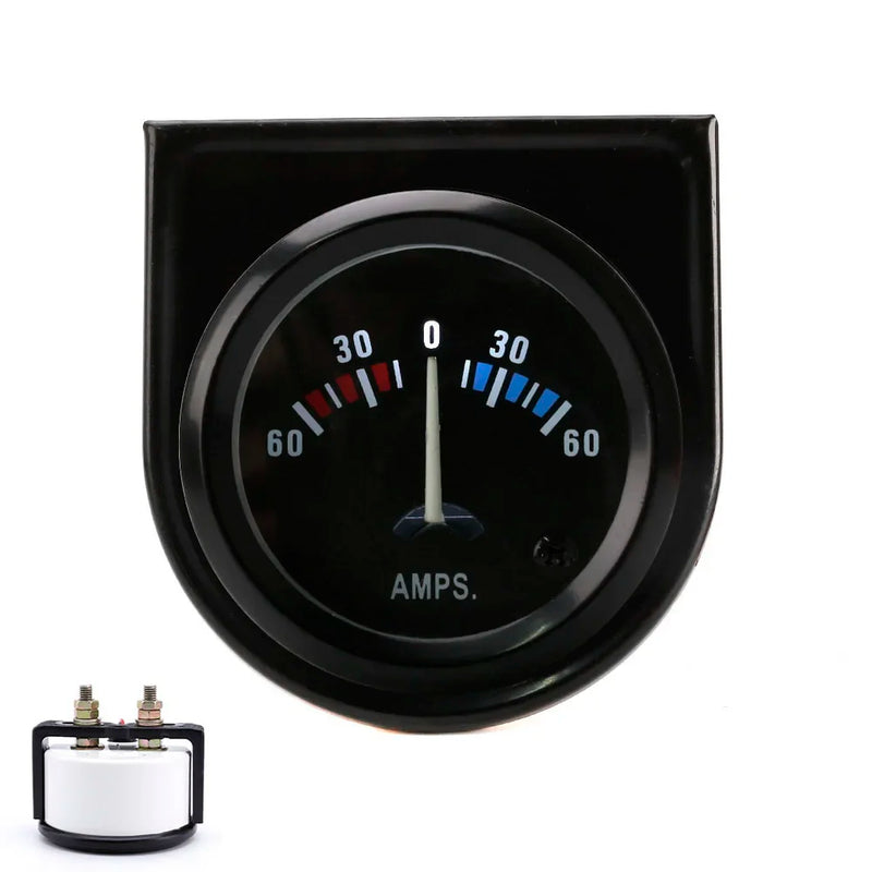 Medidor de Amperímetro Automotivo de 2 Polegadas e 52 mm 60-0-60A