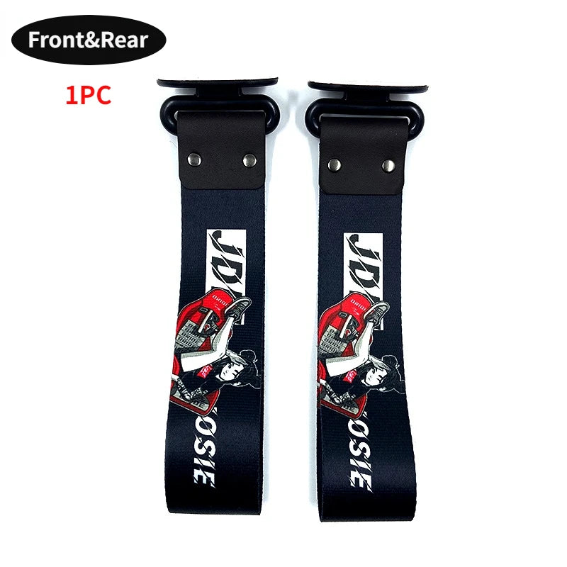 Correia de reboque para carro, decorativa, universal, estilo de corrida