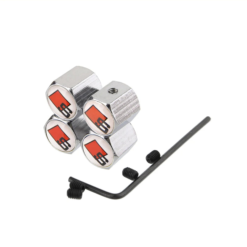 Tampas de Bicos de Rodas AUDI com Chave Gringo