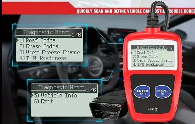 Instrumento de diagnóstico de falhas e códigos carro obd2 versão universal.