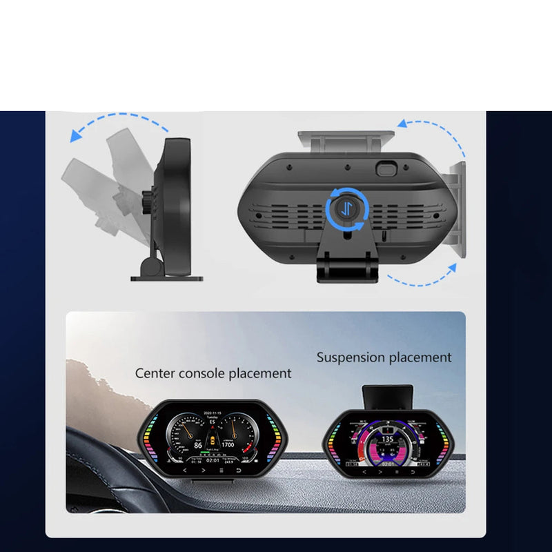 Velocímetro Painel Digital HUD OBD2 após 2008