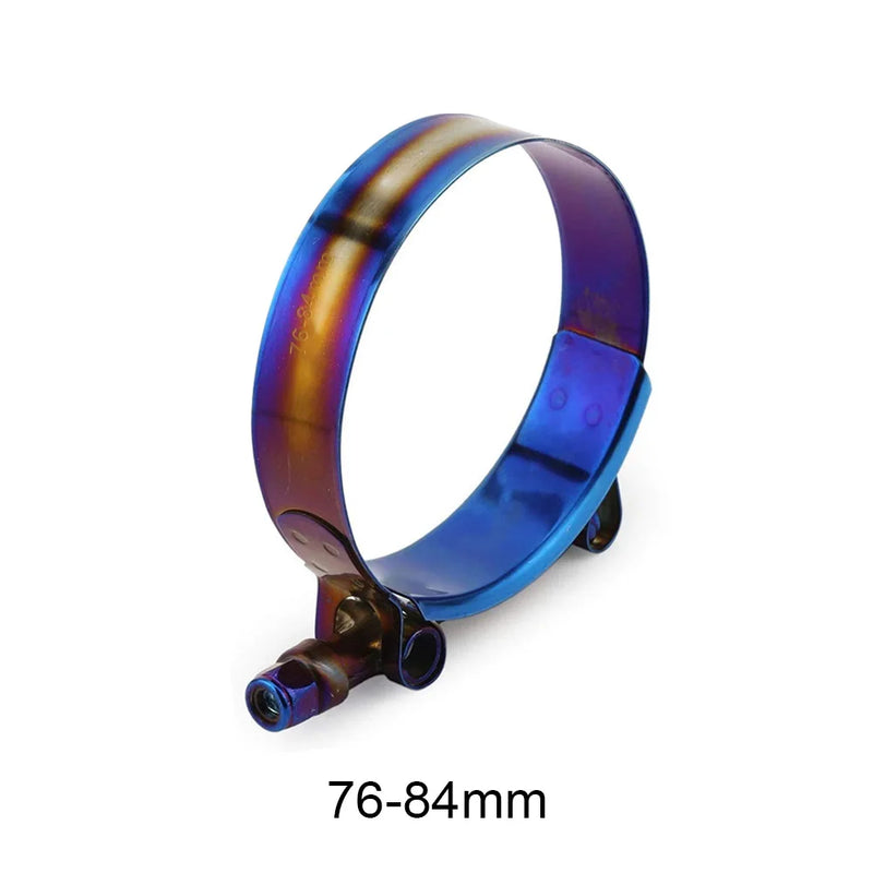Braçadeira de mangueira universal Titânio Azul de 40 mm a 97 mm Aço inoxidável