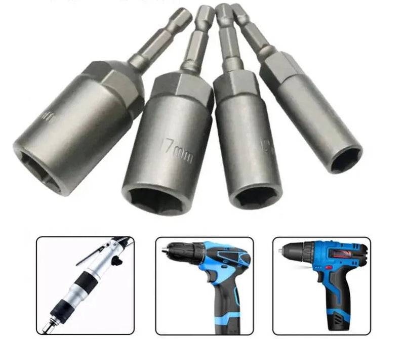 Conjunto de soquetes para parafusadeira elétrica.
