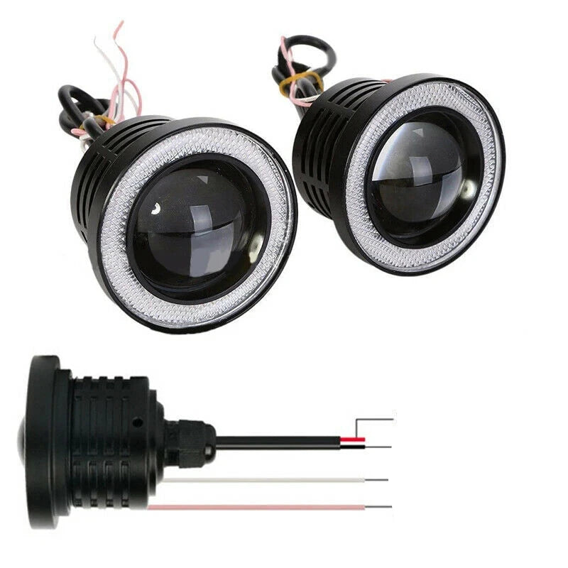Farol de Led Angel Eyes  3.5" Universal Branco 1 Peça...