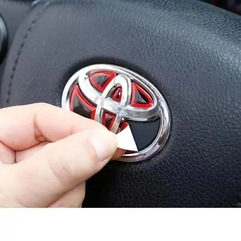 Adesivo Interno de Volante de Carro com acabamento em Fibra de Carbono para Toyota